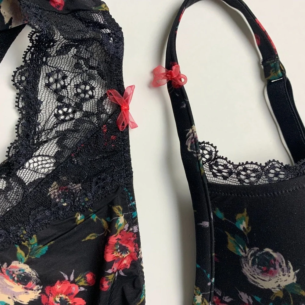 NWT Marie Jo SET Winter Rose Padded Underwire Bra 30E 30DD & Bikini Panty Floral